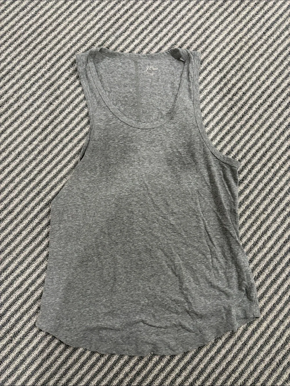 J. Crew Gray Scoop Neck Tank Top — Soft Heathered Knit