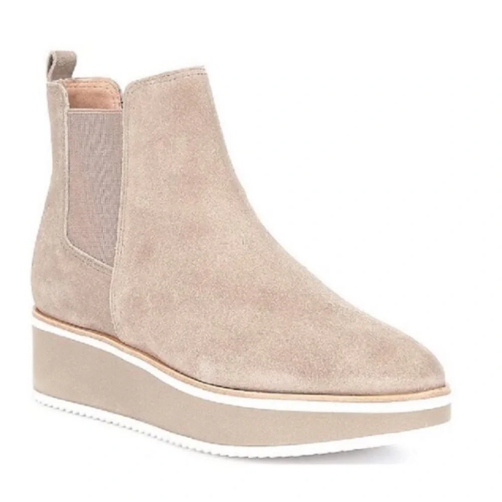 NWN ANTONIO MELANI Brexton Suede Wedge Booties Sz 9 (no original box)