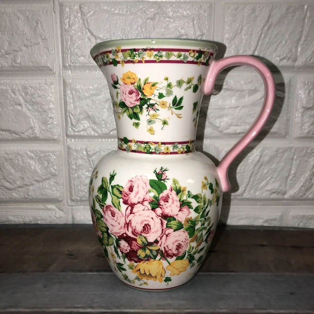 Laura Ashley pink vase roses