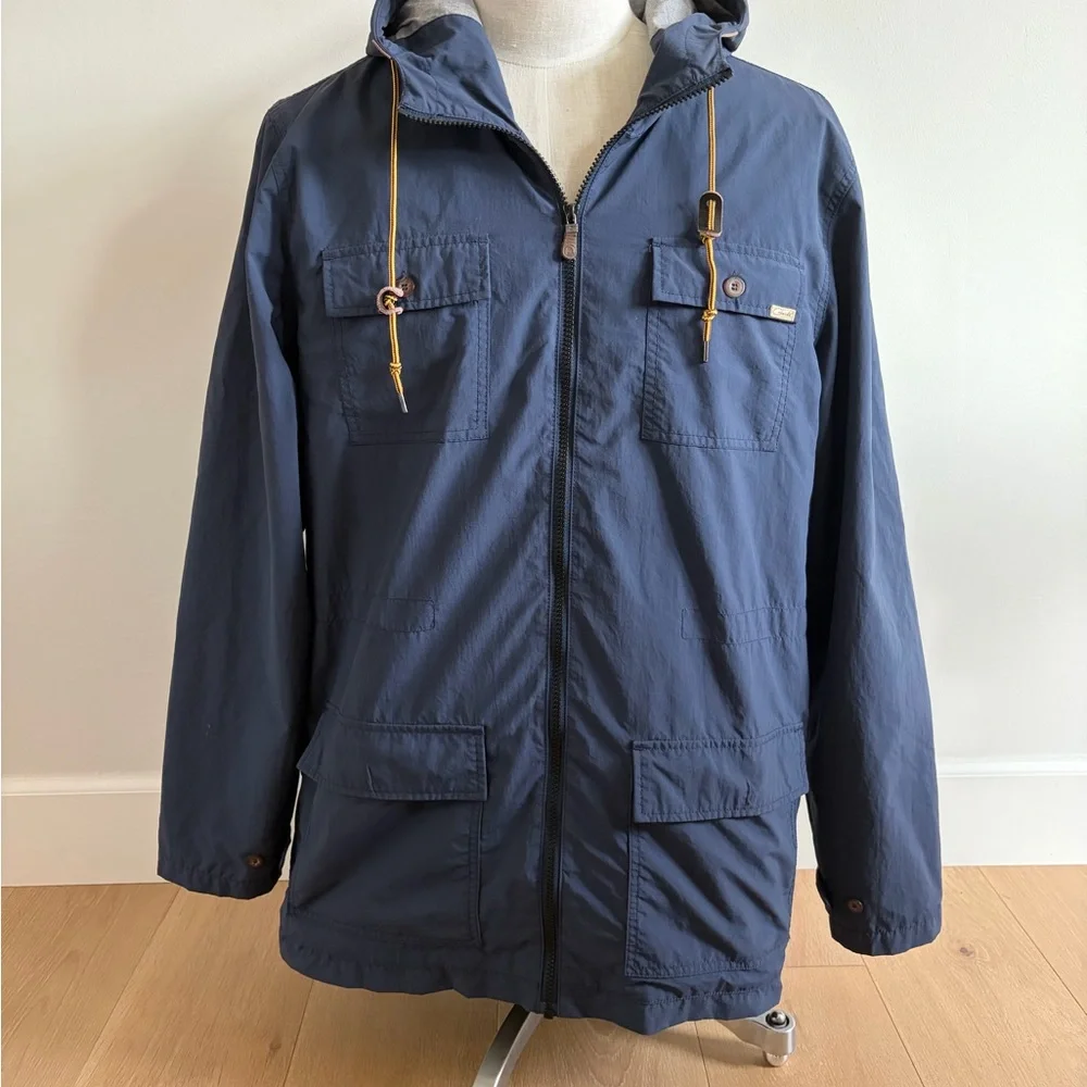 Jack O'neill Navy Blue Windbreaker Hoodie Jacket XL