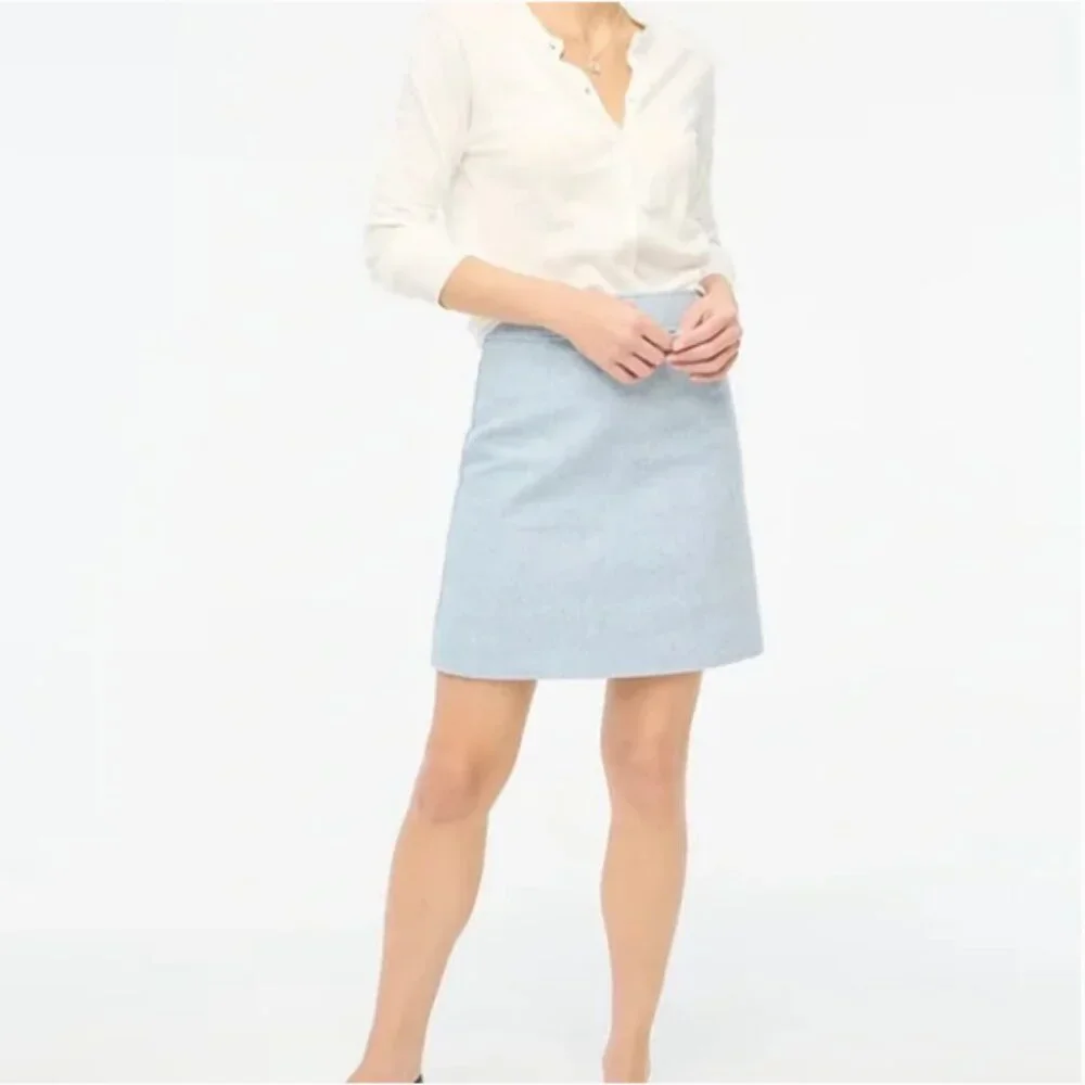 J. Crew Light Blue A-Line Skirt