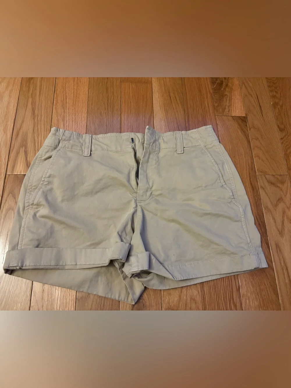 GAP Women’s Tan Roll-Cuff Cotton Shorts