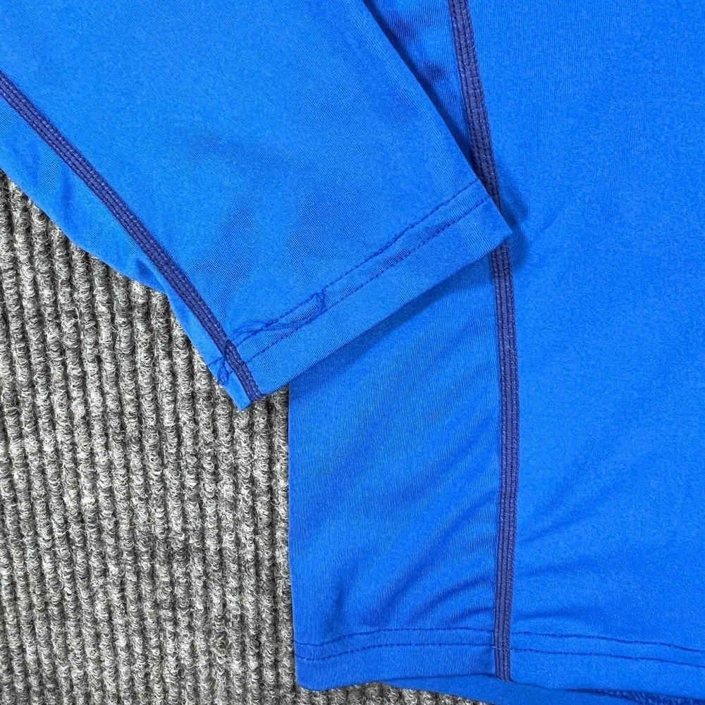 Nike Pro Shirt Mens Medium Blue Long Sleeve Fitted Workout Active Athletic Gym‎