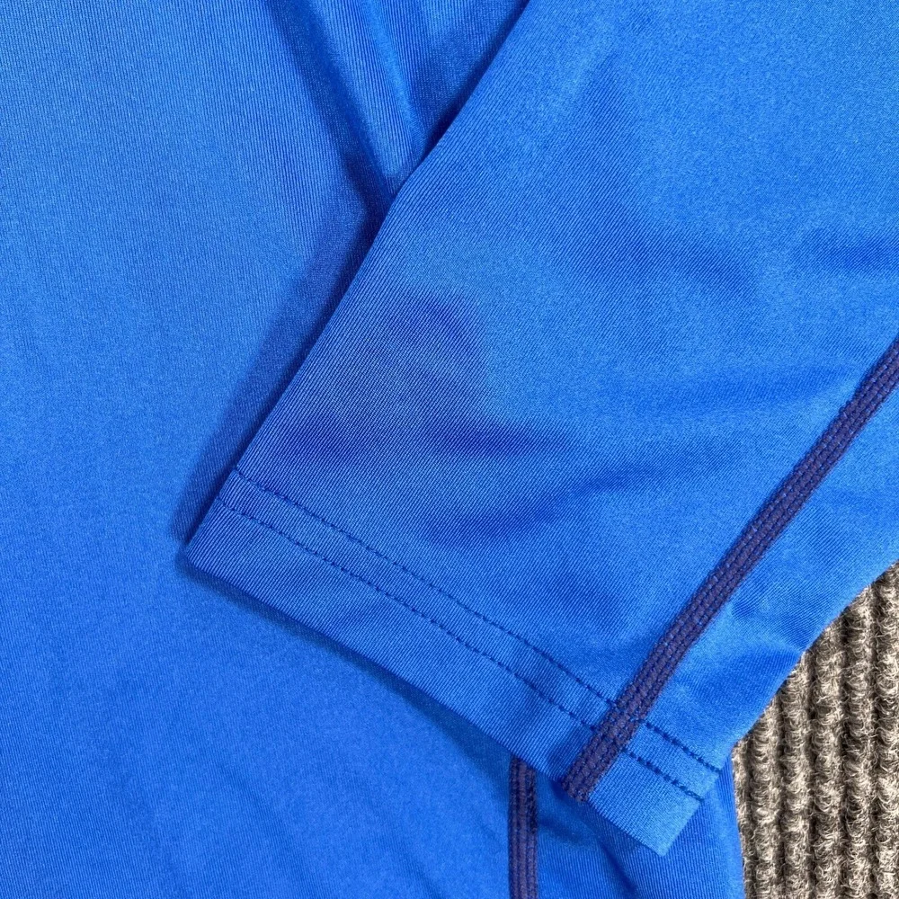 Nike Pro Shirt Mens Medium Blue Long Sleeve Fitted Workout Active Athletic Gym‎