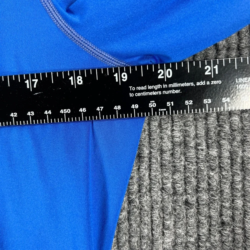 Nike Pro Shirt Mens Medium Blue Long Sleeve Fitted Workout Active Athletic Gym‎