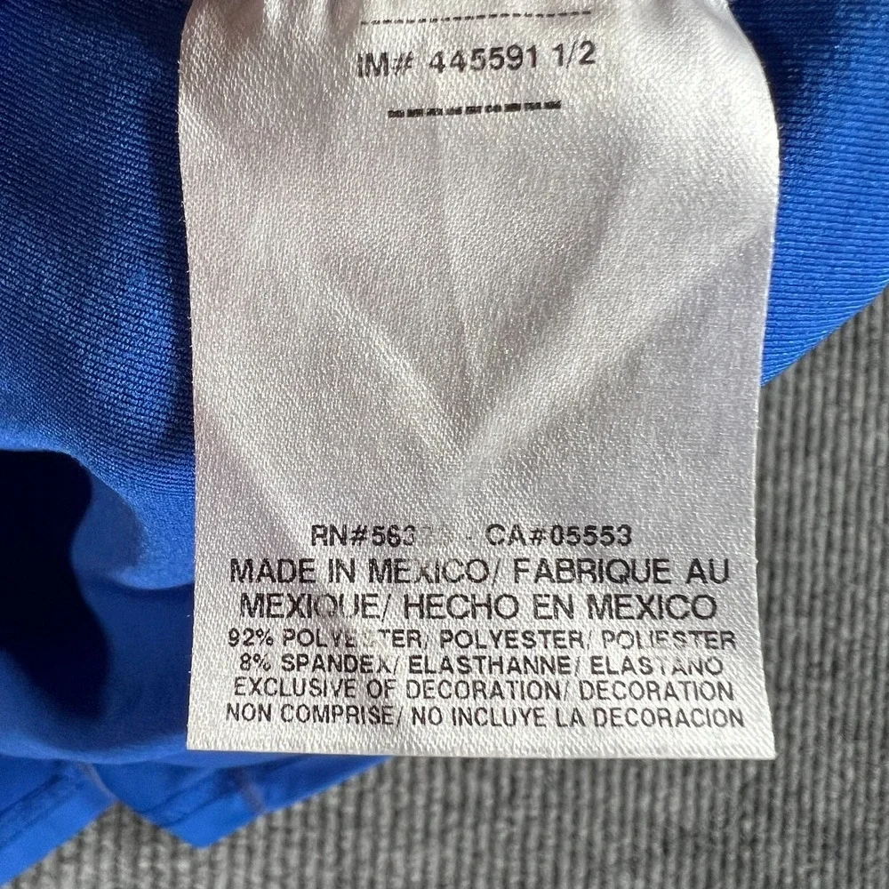 Nike Pro Shirt Mens Medium Blue Long Sleeve Fitted Workout Active Athletic Gym‎