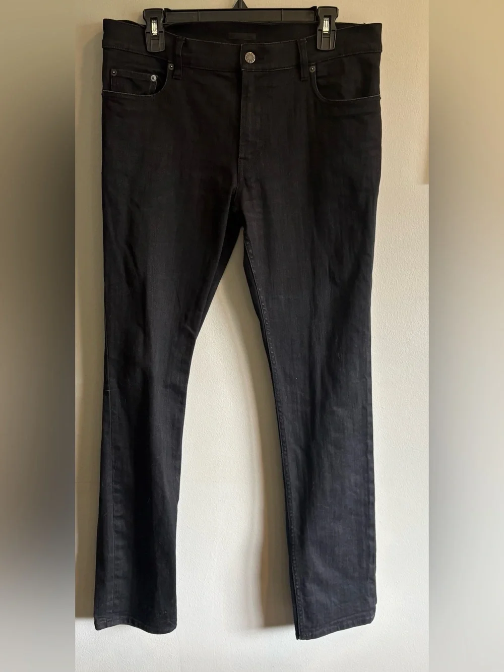 Prada Black Tight Fit Stretch Five Pocket Jeans Size 33/32
