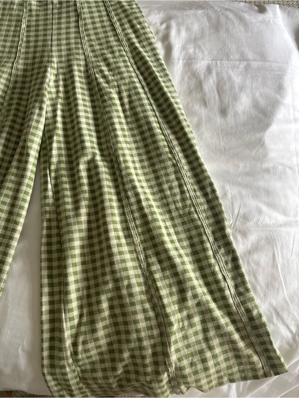 Free People strapless gingham