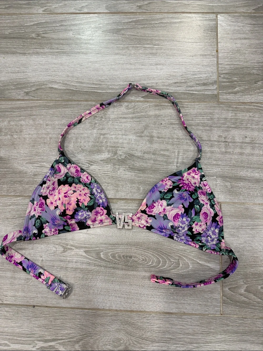 Victoria Secret Triangle Bikini Top - Pink & Purple L