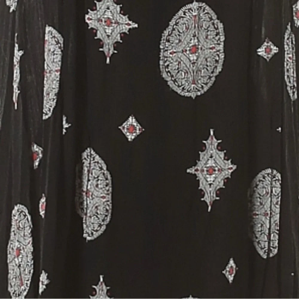 Free People Black Sleeveless Tree Swing Tunic Dress