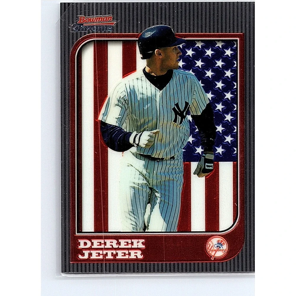 1997 Bowman Chrome - Derek Jeter #1 International USA Flag
