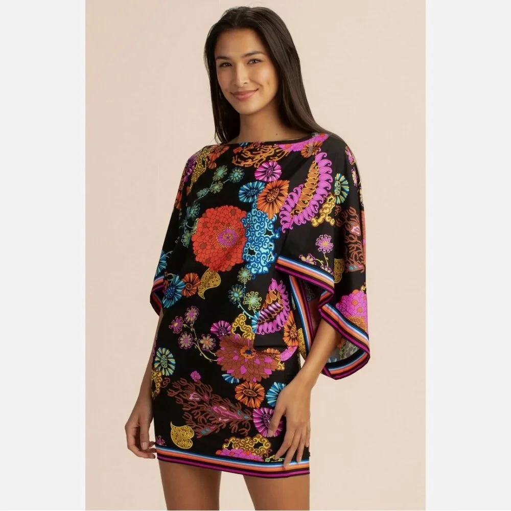 Trina Turk Electric Reef Tunic Cover up Dress