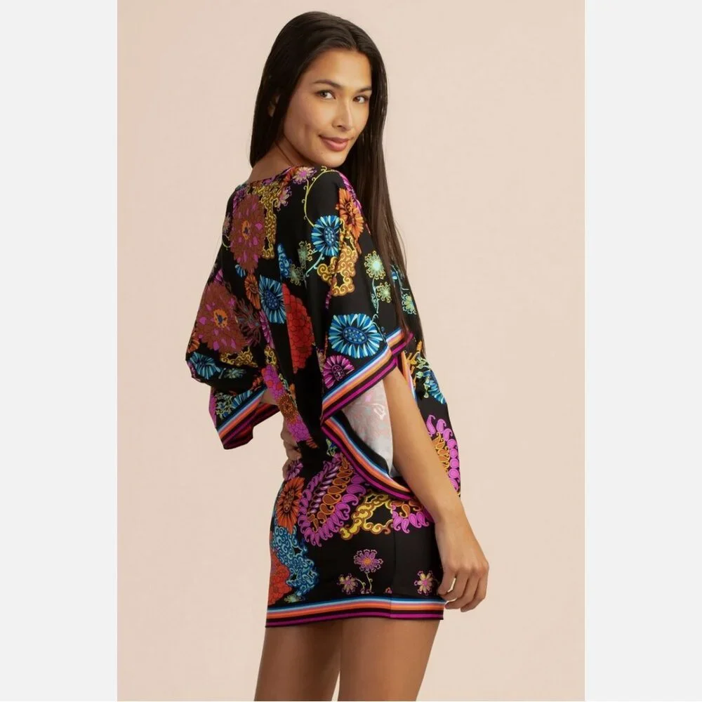 Trina Turk Electric Reef Tunic Cover up Dress