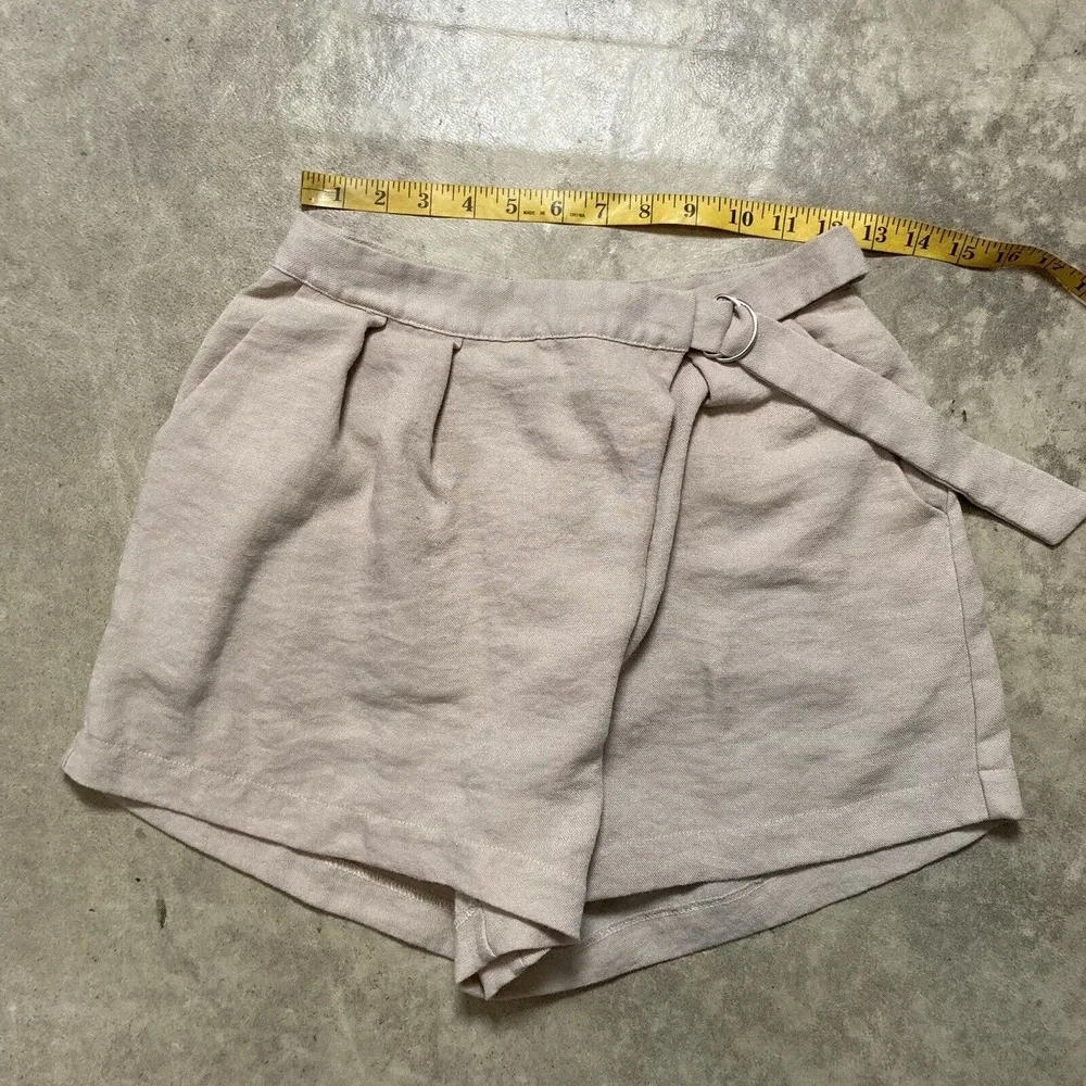 ASTR the Label Womens Marika Linen Blend Pleated Dress Shorts‎ BHFO 1836 Small