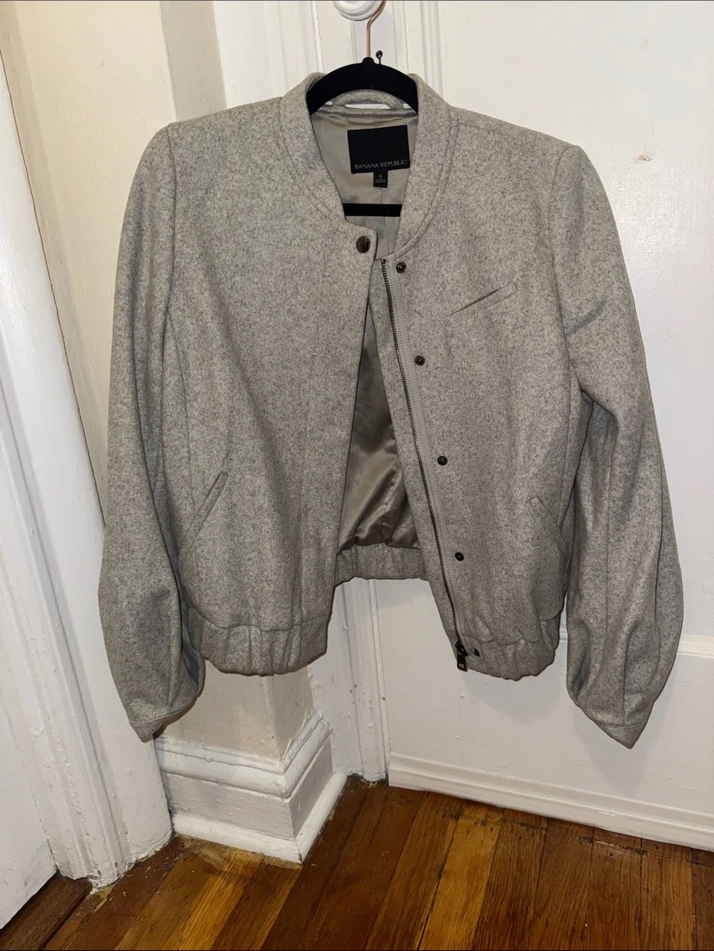 Banana Republic Gray Bomber Jacket