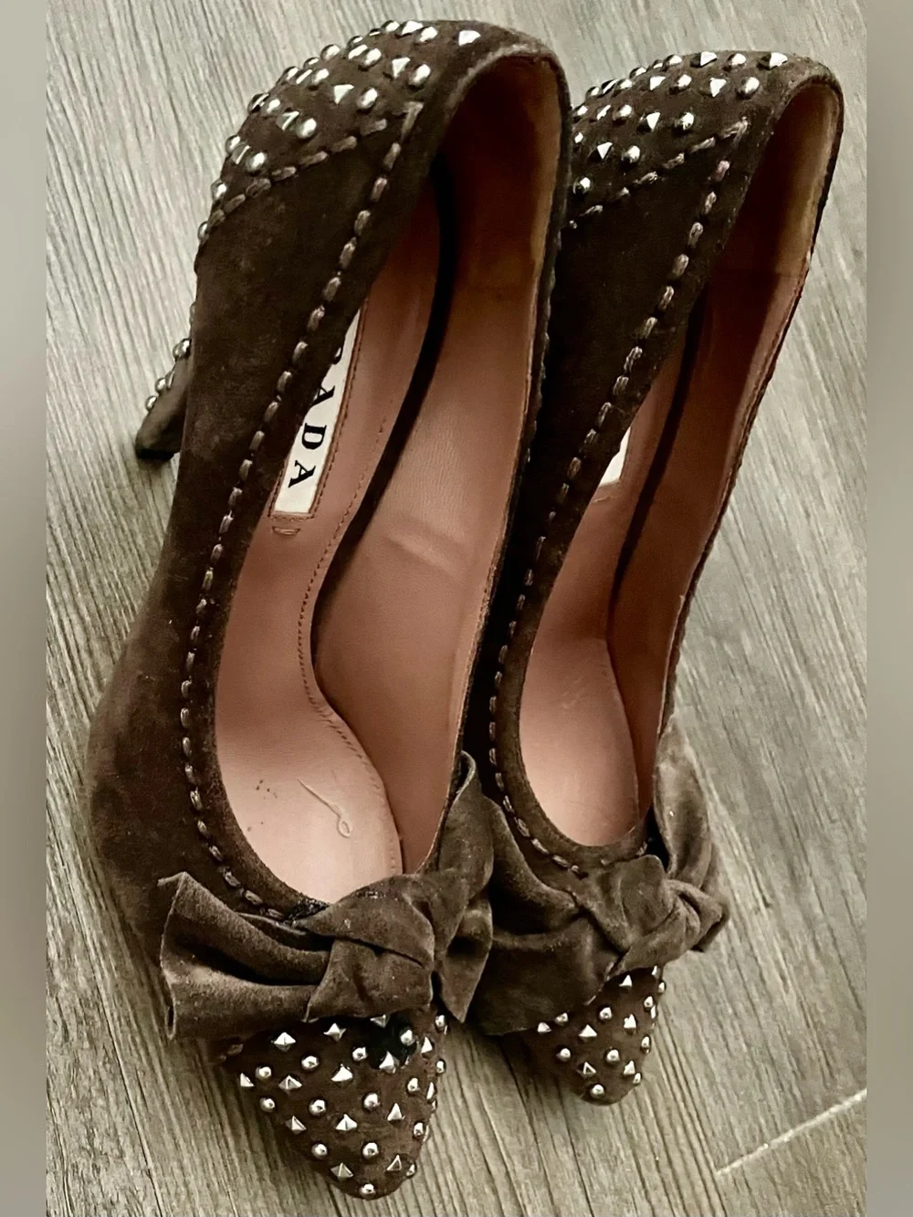 Prada suede pumps
