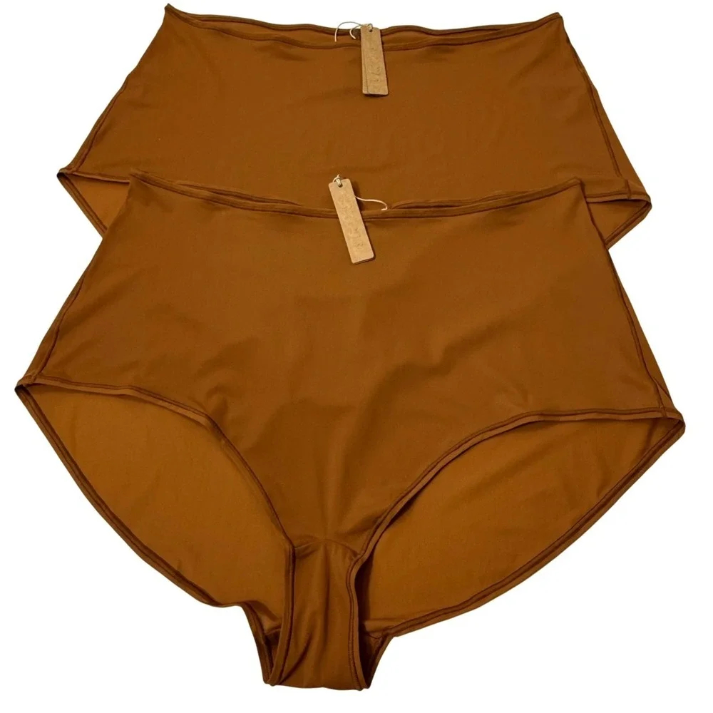 SKIMS‎ Jelly Sheer Boy Short Lot of 2 Copper 3X