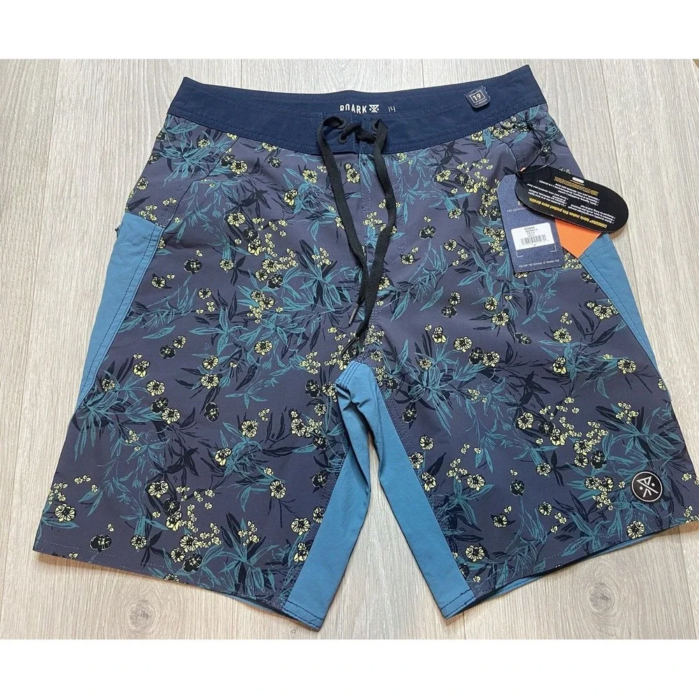 Roark Short Men 28 Navy Floral Boatman 19
