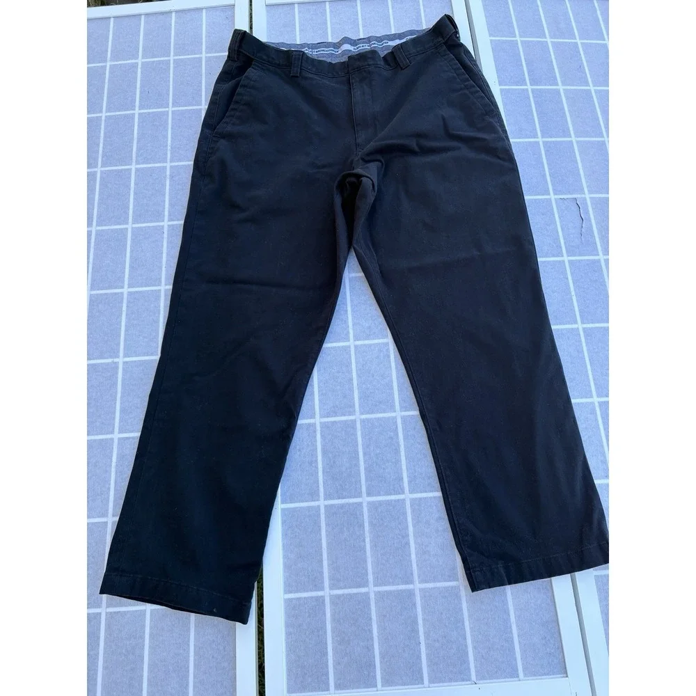 Duluth Class‎ Act Relaxed Fit Wrinkle Fighter Stretch Blk Chino Pants Mens 38x30