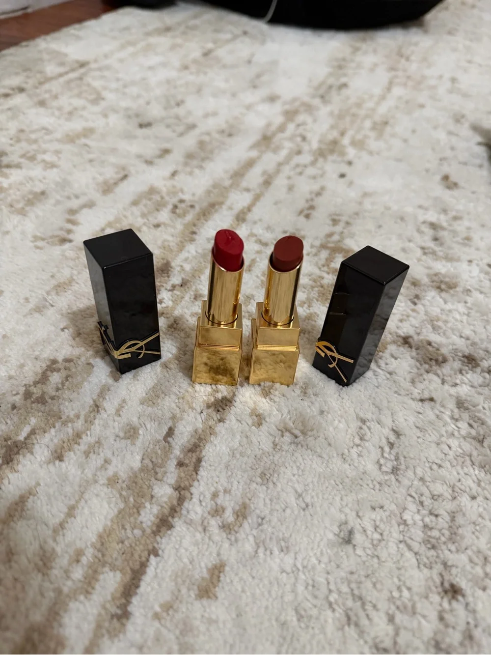 Yves Saint Laurent Lipstick Duo — Classic Red & Warm Brown