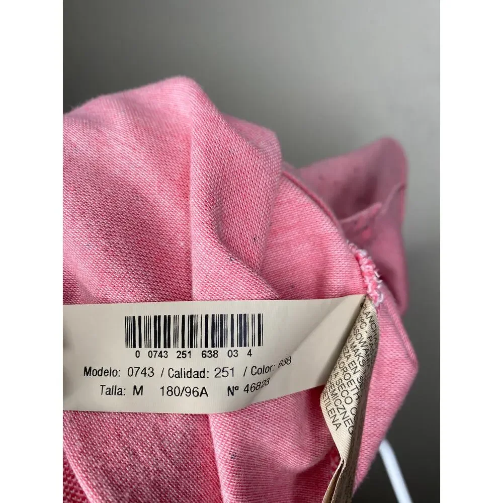 Massimo Dutti Pink Polka dot Polo shirt - Medium