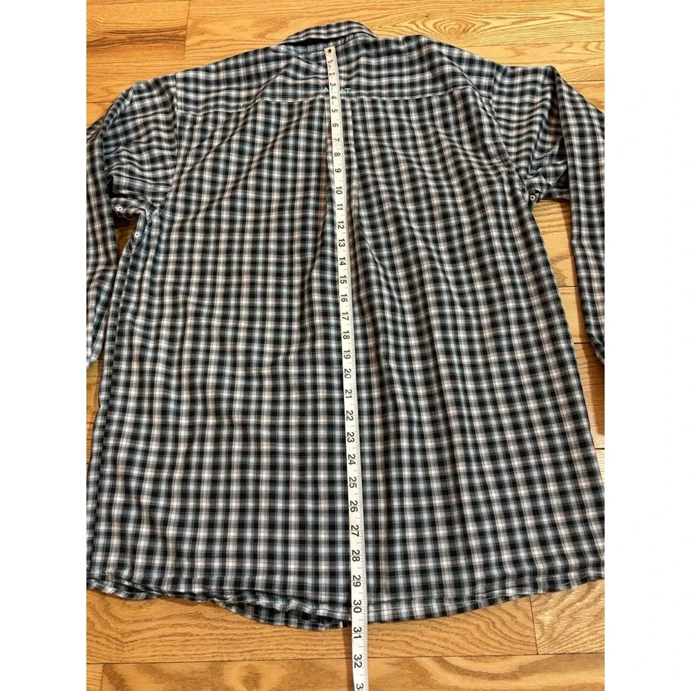 Ariat Pro Series Button Down Shirt Long Sleeve Plaid Cowboy‎ Western Wear Mens M