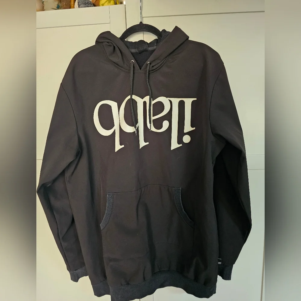 ilabb Capsize Hood Hoodie Black White Logo Unisex? Sz 1 S/m Sleeve Mark *photos