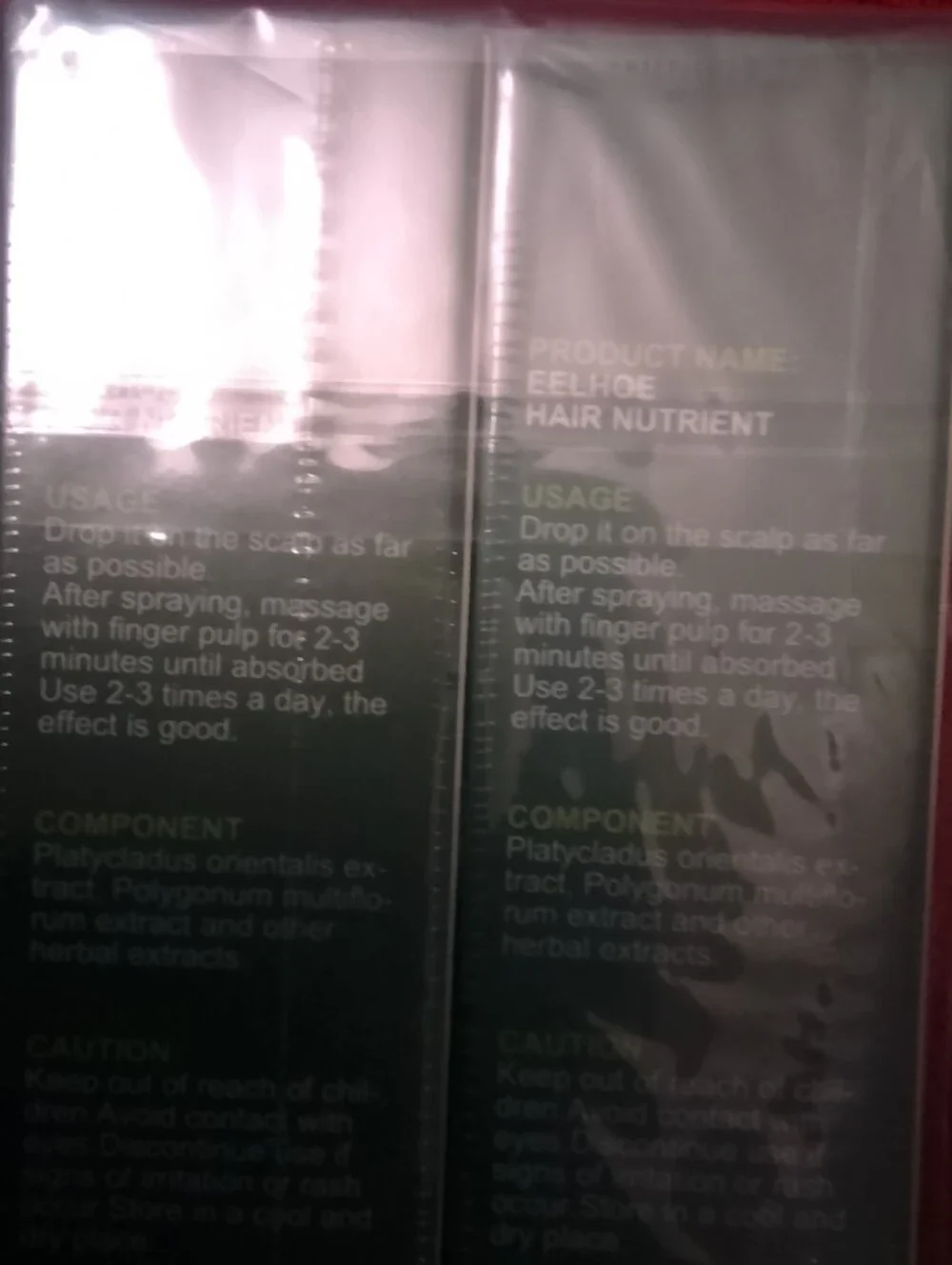 Eelhoe serum formula packaging