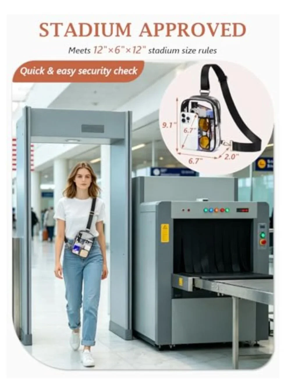 N/A clear crossbody