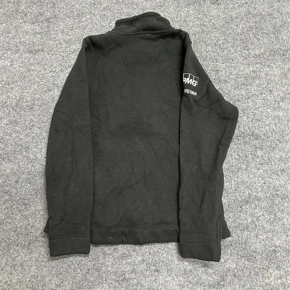 The North Face Fleece Jacket Womens Size L Black Full Zip Mock Neck Logo