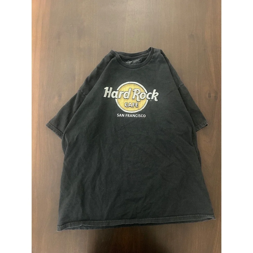 Hard Rock Cafe San Francisco T-Shirt Mens XXL Black Graphic Tee Cotton Short Slv