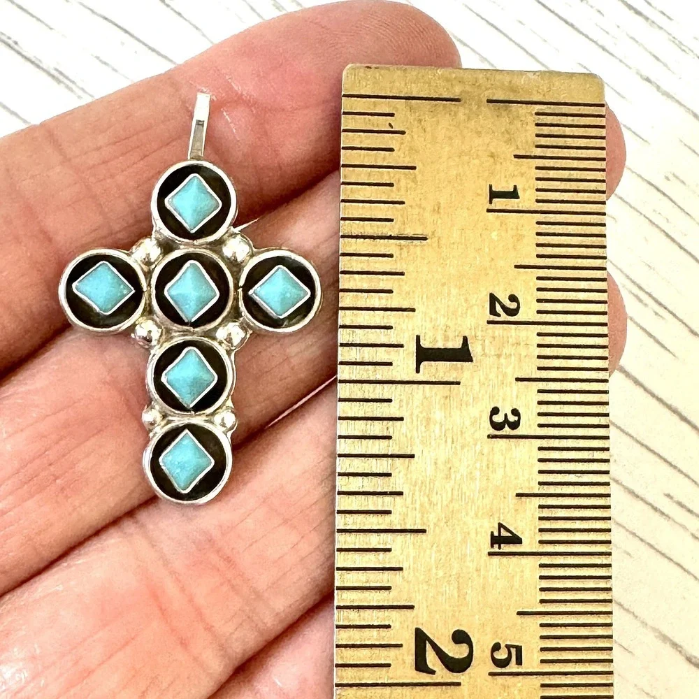 Native American Zuni Indian Turquoise Jewelry beautiful cross