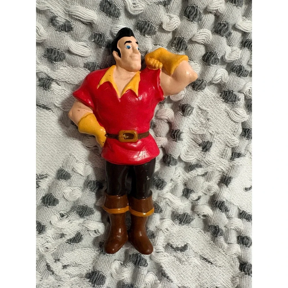 Vintage Disney Beauty and the Beast Gaston‎ PVC Figure Flexing Muscle 3.5