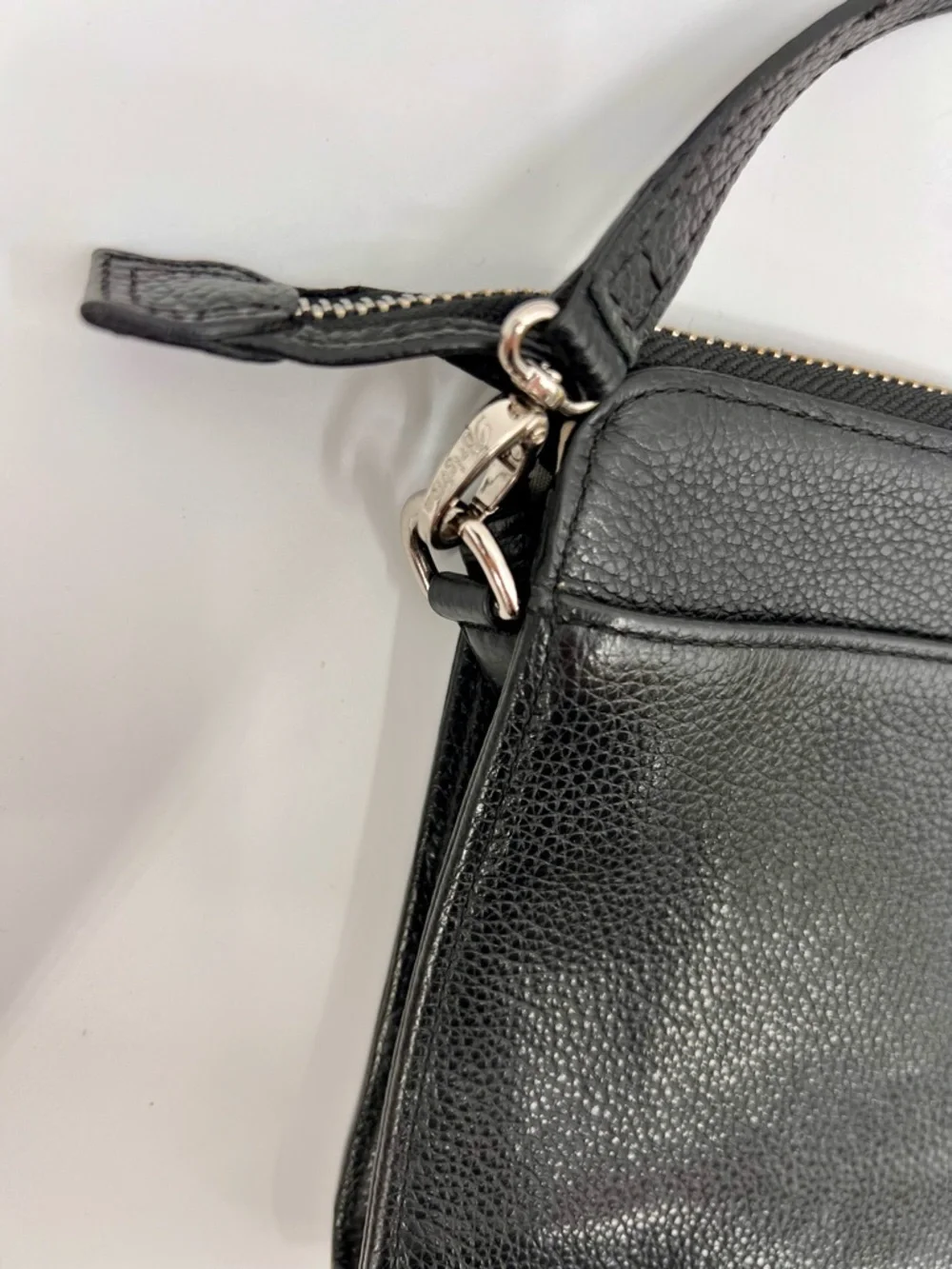 Brighton LOL Studded Black leather Crossbody‎ Bag