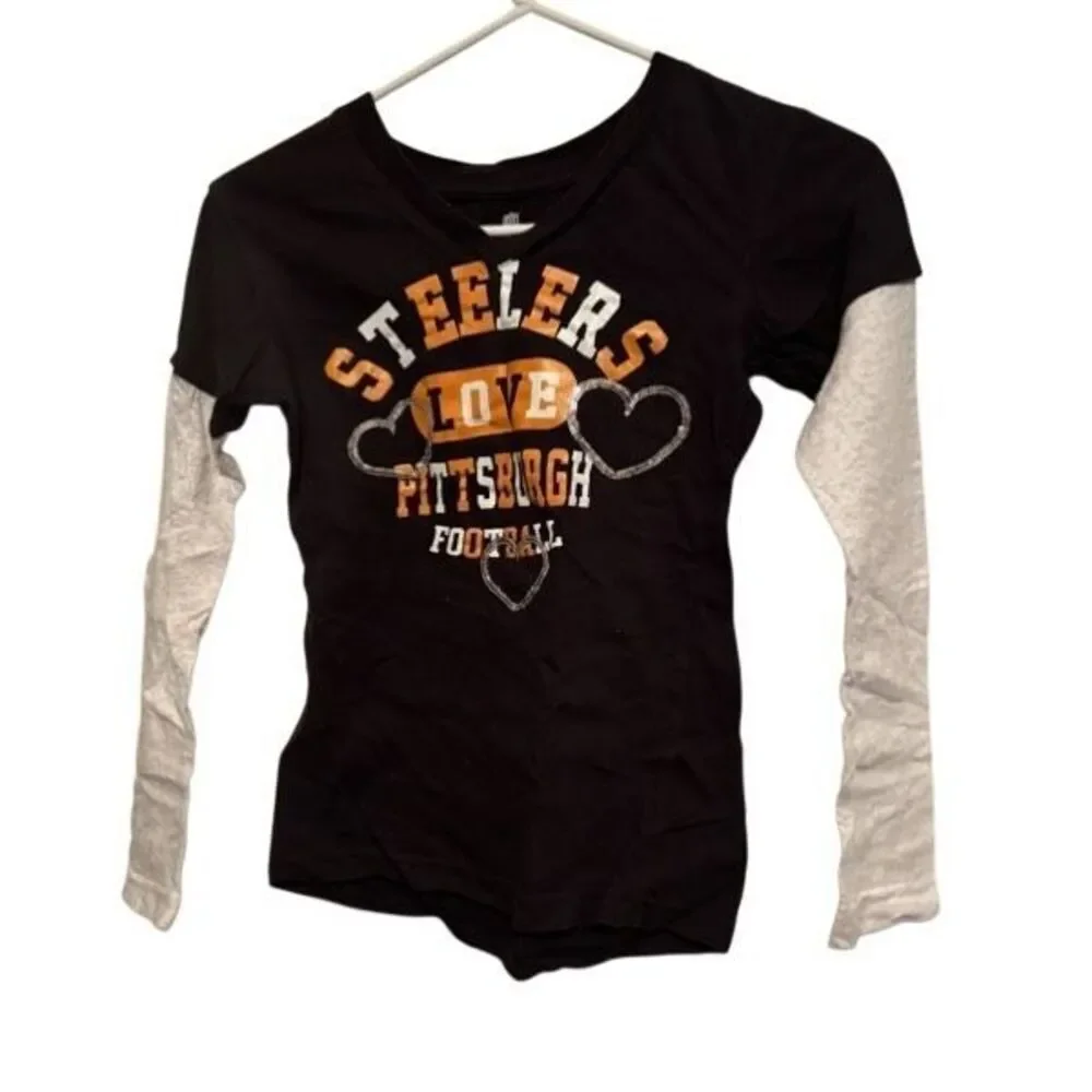 Pittsburgh Steelers Love Pittsburgh Football Size Girls L Long Sleeved T-Shirt