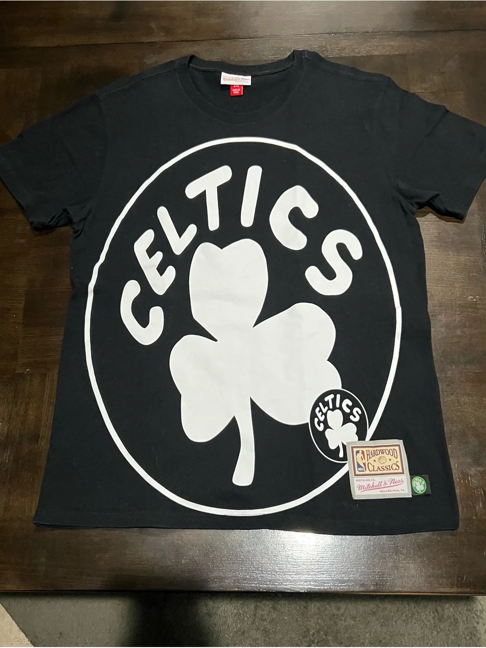 Mitchell & Ness Boston Celtics NBA Hardwood Classics T-Shirt Black Size Men’s M