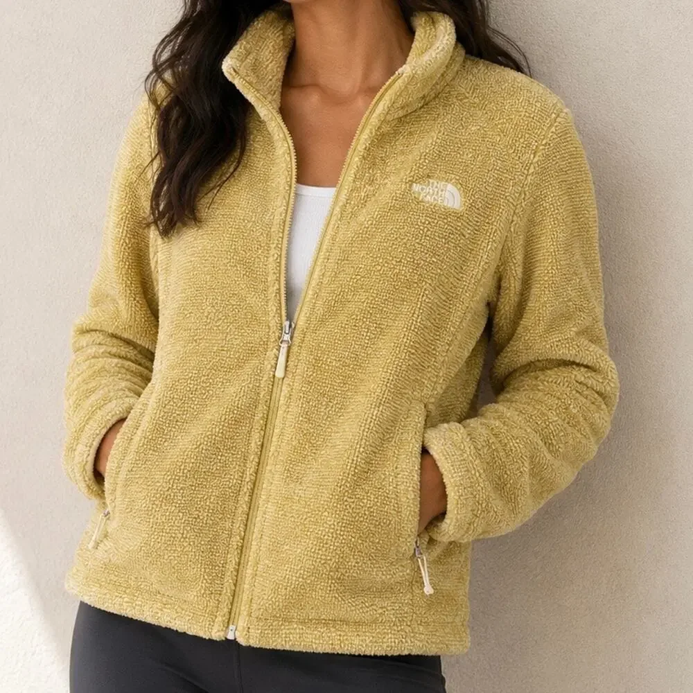 THE NORTH FACE | Osito Fleece‎ Full Zip Jacket Mustard Yellow Fuzzy | XL