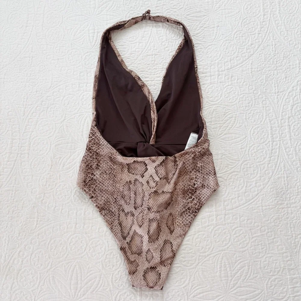 Mara Hoffman Gabriela One Piece Swimsuit,‎ Python Sz L