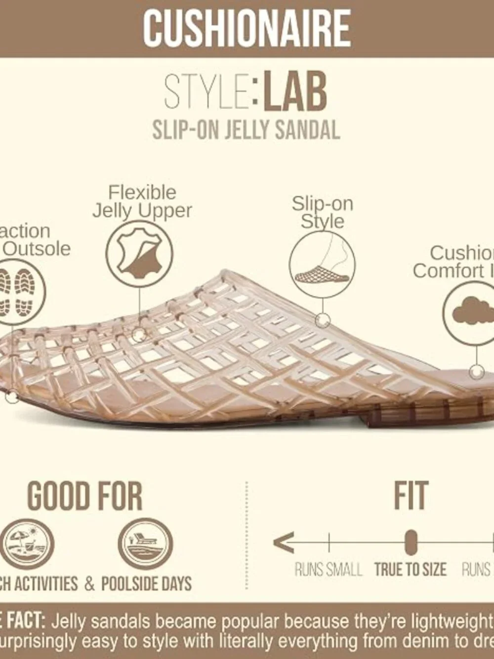 Lab Jelly Flats for Women, Closed Toe Slip On Lightweight Womens Mules with Wove