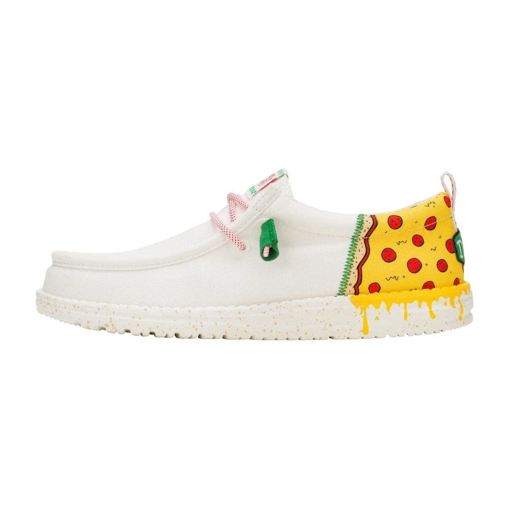 Hey Dude Men's Wally Funk Tmnt Pizza White White/Red 43616-119