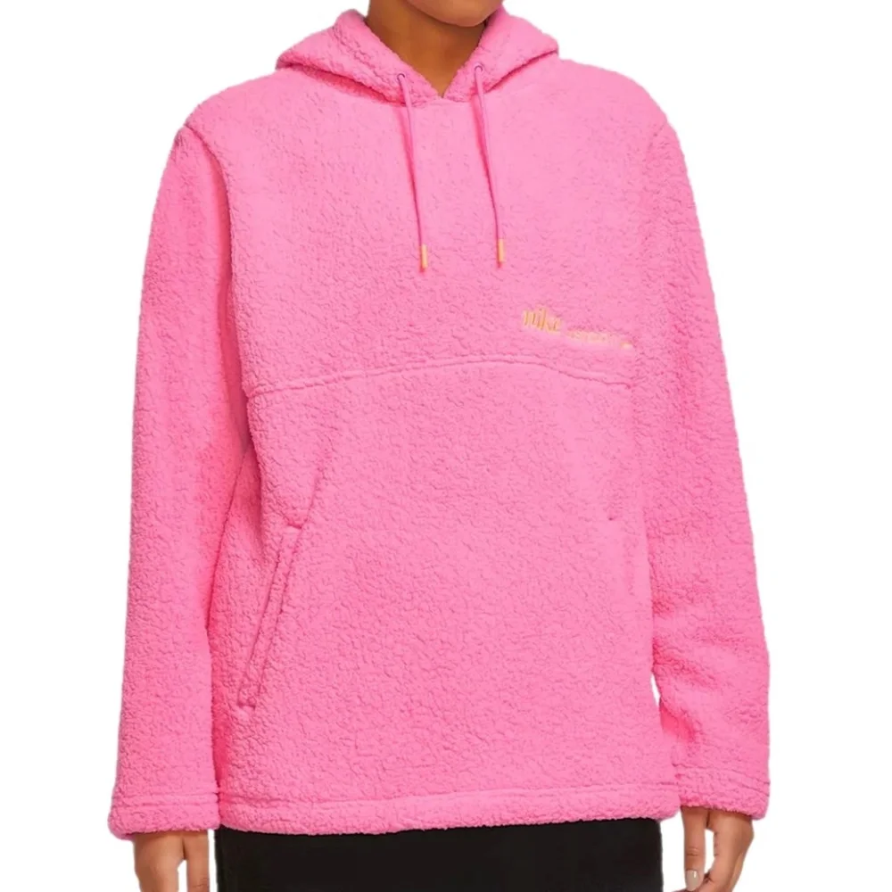 New Nike Women’s Hoodie Drawstring Pullover Fleece Therma-Fit Tech Hot Pink XS