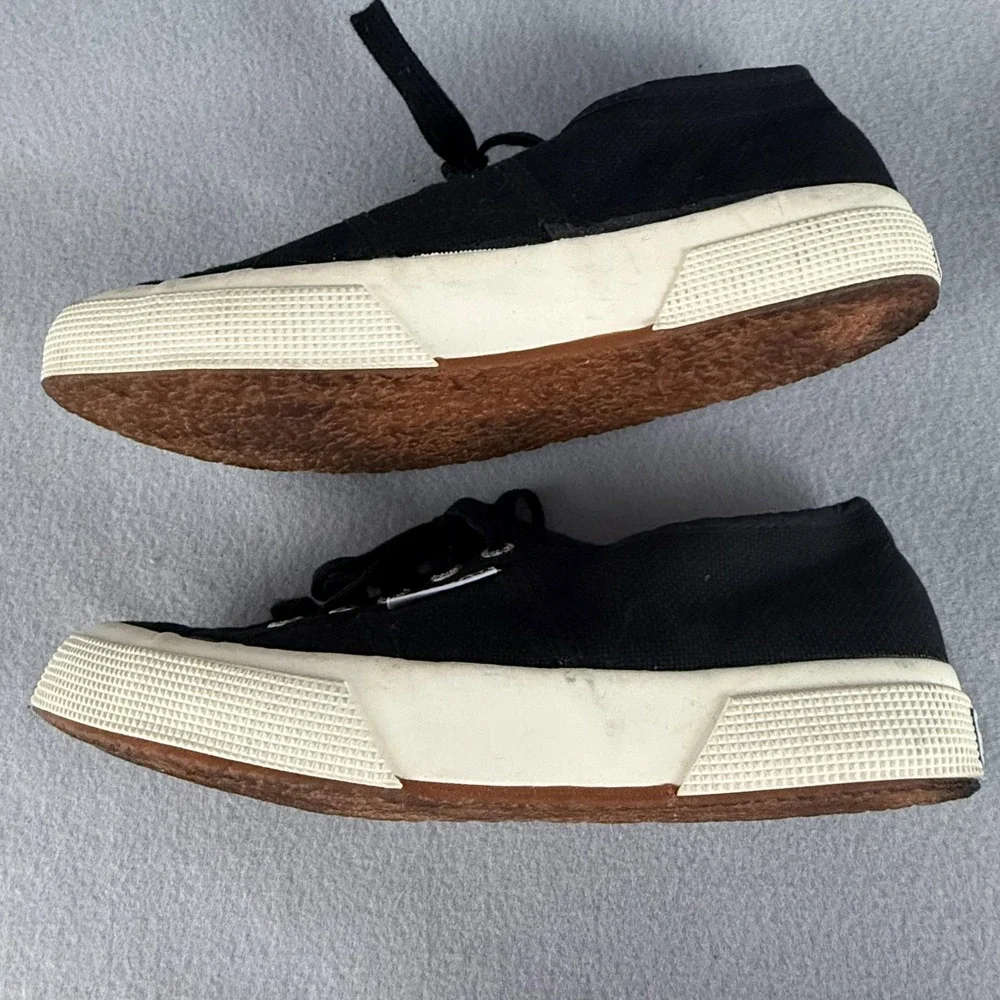 Superga‎ 2750 Cotu Sneakers Womens 7.5 Black Canvas Low Top Classic Lace Up