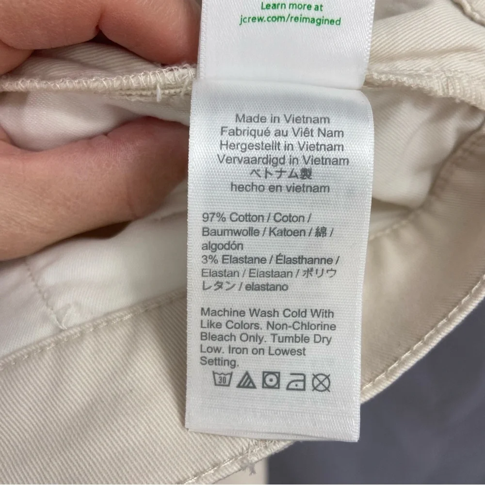 NWT J.Crew Vintage Slim Straight Chino Pants in Natural / Ivory‎ Size 30
