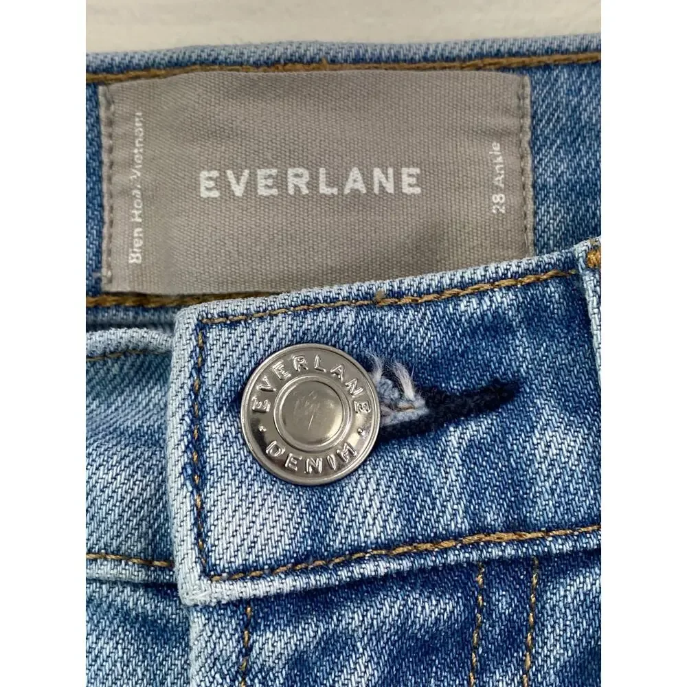 Everlane High Rise Straight Ankle Jeans Womens Size‎ 28 Preppy Normcore Business