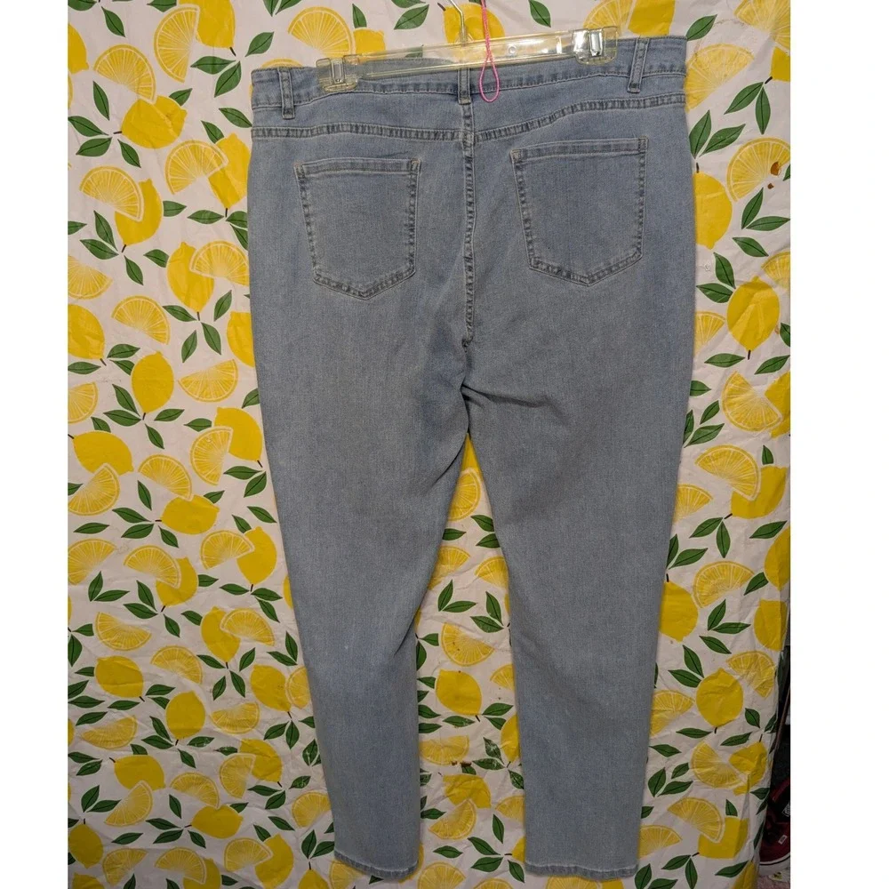 Unbranded Skinny Jeans Women 2XL 16 Blue NWOT‎ Light Wash High Rise Stretch