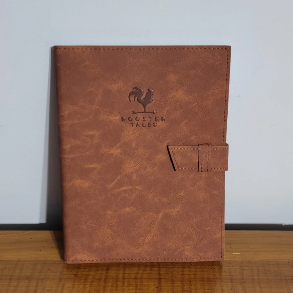 💚 Bella Bug Rooster‎ Tales Leatherette Journal w/ Slide in Buckle