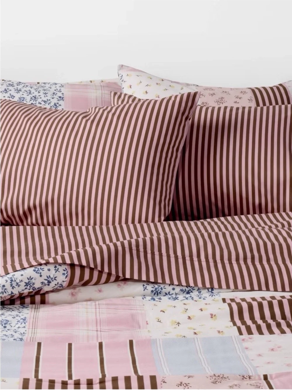 Hollister Target FULL Percale Sheet Set Pink Brown Stripe Striped NEW IN PACKAGE