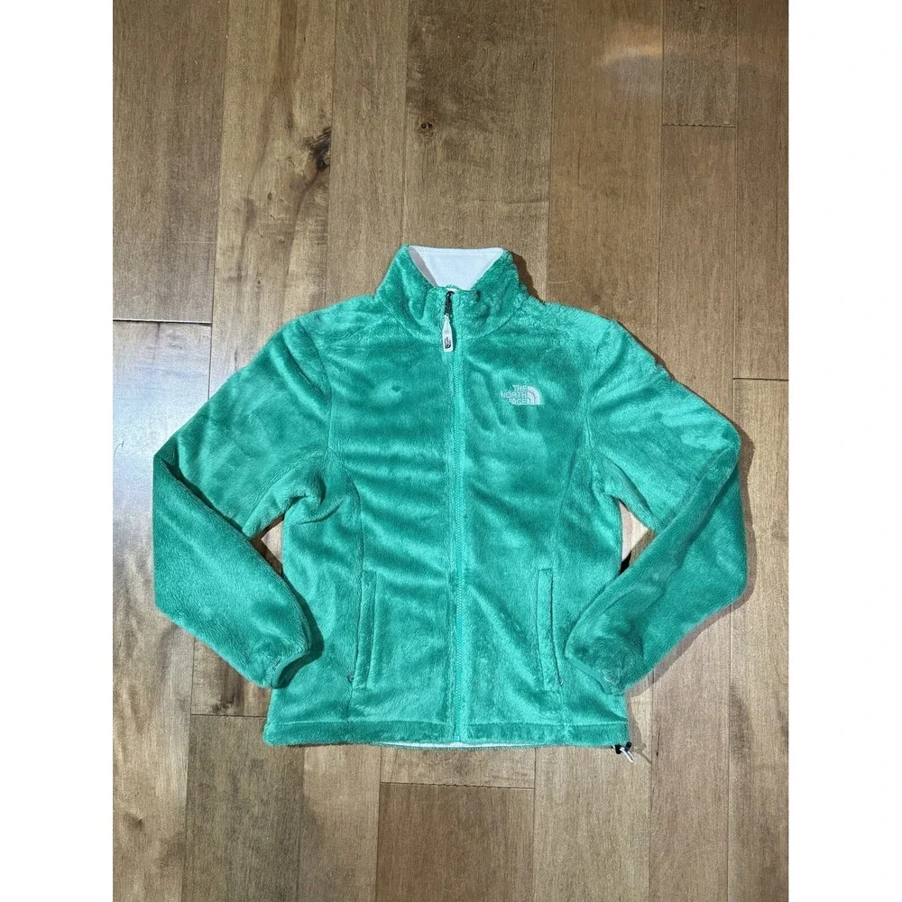 The North Face Osito Full Zip Fuzzy Jacket Women's Small Casual Emerald‎ Green