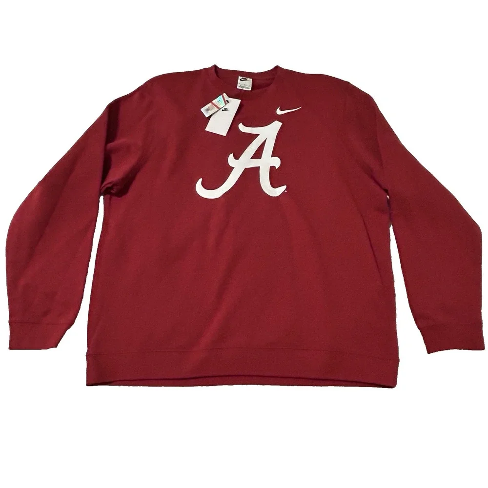 Nike Alabama Crimson Tide Pullover Mens XL Red Sweatshirt Football NKPV-69W‎ NEW