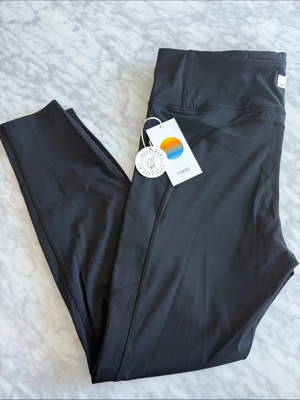 Vuori Stride Legging Black XL NWT High Rise Pocket Leggings Performance Tight‎